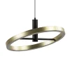 LED hanglamp Circle zwart/goud 3-standen dimbaar