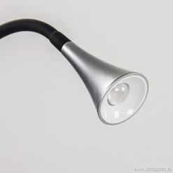 LED klemlamp/klemspot zwart met zilver