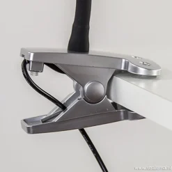 LED klemlamp/klemspot zwart met zilver