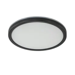 LED plafondlamp met 3 licht opties zwart rond