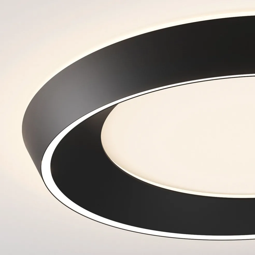 LED plafondlamp Tidal mat zwart