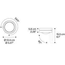 LED plafondspot Nautilus chroom verstelbaar