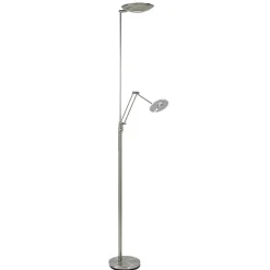 LED uplighter met verstelbare leesarm nikkel