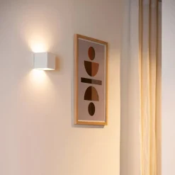 LED wandlamp oplaadbaar wit vierkant IP54