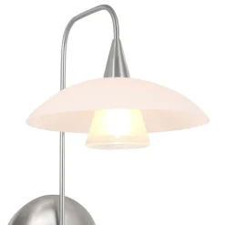 LED wandlamp staal met glas inclusief snoer