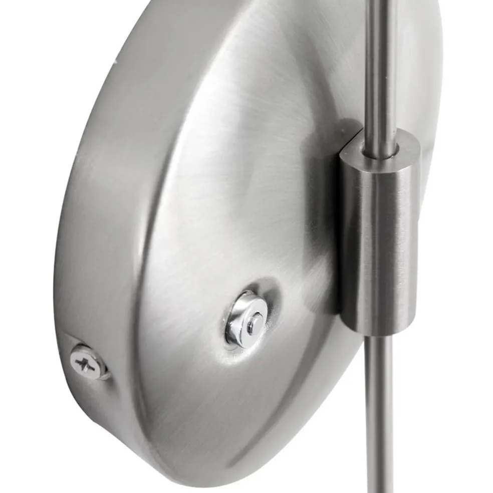 LED wandlamp staal met glas inclusief snoer