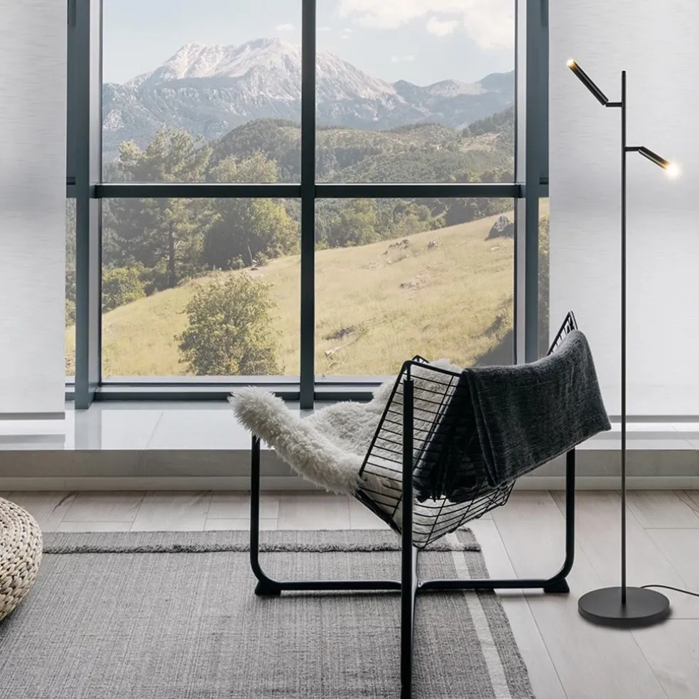 Leeslamp Flute 2l zwart dim-to-warm