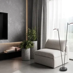 2-Lichts design vloerlamp LED op batterij dimbaar