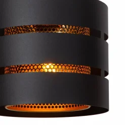 3-Lichts eettafelhanglamp zwart met goud