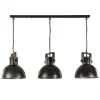 3-Lichts hanglamp Shelly landelijk metaal met hout