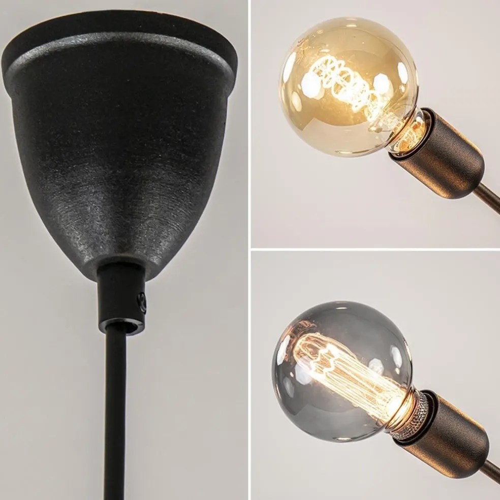 6-Lichts hanglamp zwart exclusief lichtbron