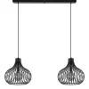 2-Lichts moderne hanglamp draad zwart