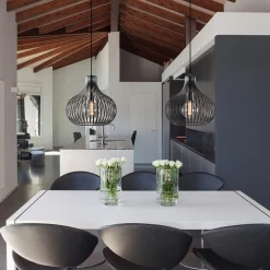 2-Lichts moderne hanglamp draad zwart