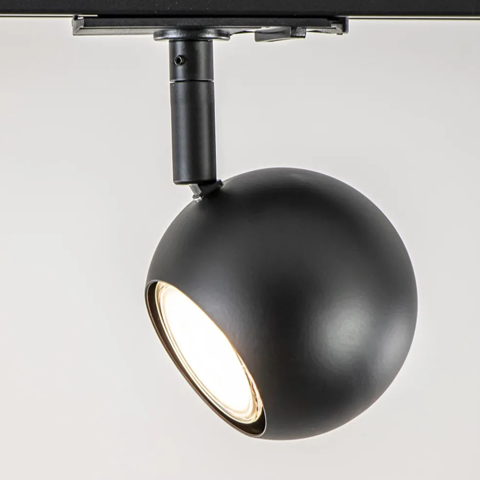 3-Lichts railsysteem 1-fase met verstelbare ronde spots