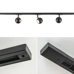 3-Lichts railsysteem 1-fase met verstelbare ronde spots