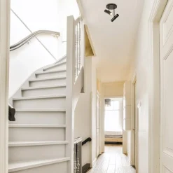 2-Lichts ronde opbouwspot met cilinders zwart