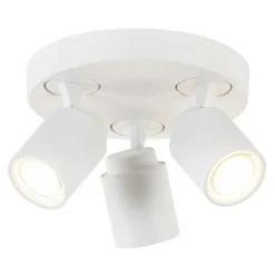3-Lichts ronde plafondspot wit verstelbaar