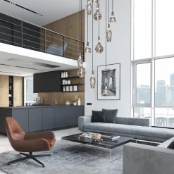 12-Lichts videlamp silverleaf met chroom excl lichtbronnen