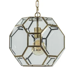 Light & Living hanglamp Lennox brons met helder glas