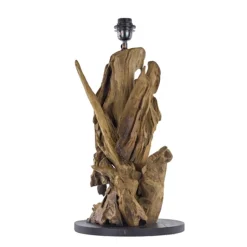 Light & Living lampvoet hout + zwart