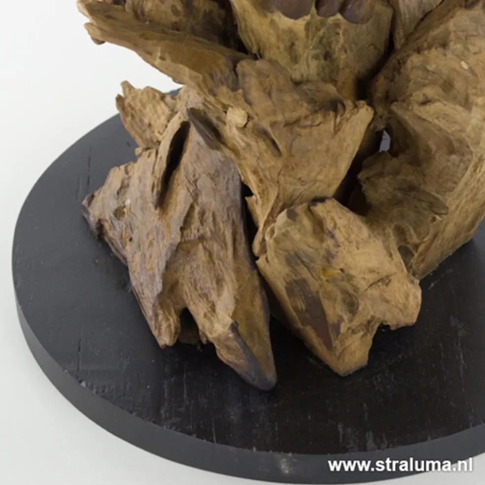 Light & Living lampvoet hout + zwart