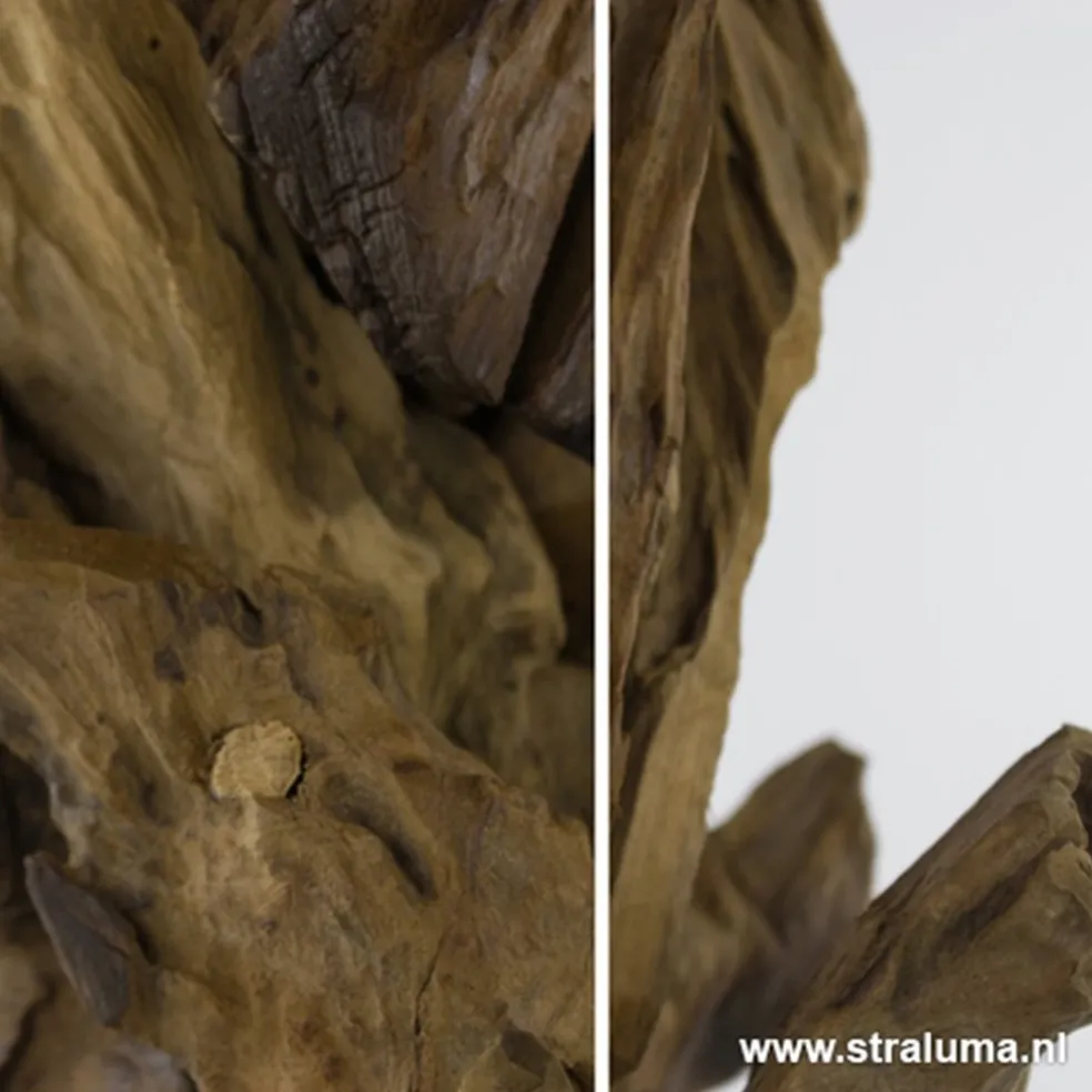 Light & Living lampvoet hout + zwart