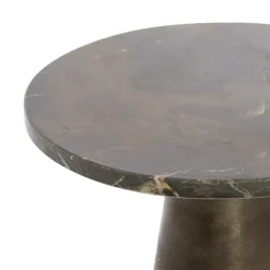 Light and Living bijzettafel Ynez bruin marmer 29x43 cm