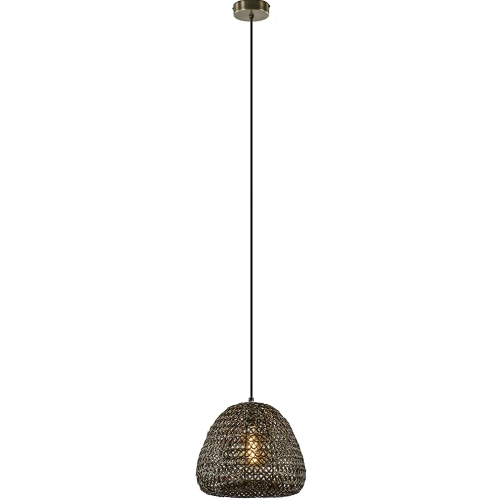Light and Living hanglamp Finou klein antiek brons