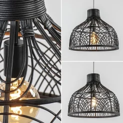 Light and Living hanglamp Pocita zwart