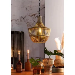 Light and Living hanglamp Stella antiek brons met zwart