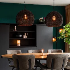 Light and Living hanglamp Sinula mat zwart 45 cm