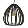 Light and Living hanglamp Barsia wood dark brown