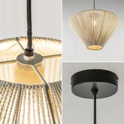 Light and Living hanglamp Felida crème 53 cm