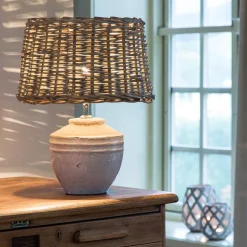 Light and Living lampvoet Toba wit 25x35 cm