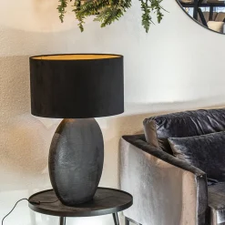 Light and Living lampvoet Skeld mat zwart groot