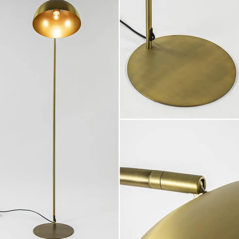 Light and Living vloerlamp Mette antiek brass