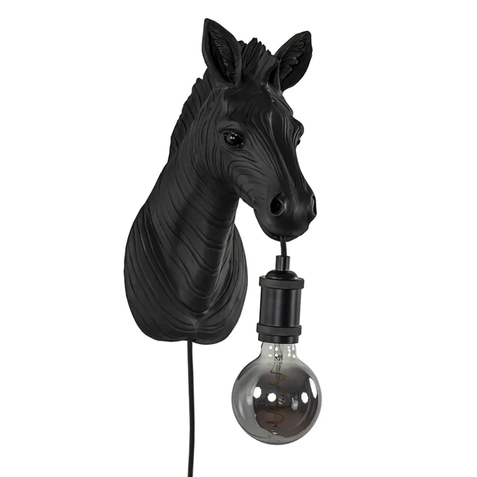 Light and Living wandlamp Zebra mat zwart