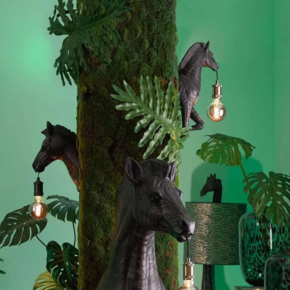 Light and Living wandlamp Zebra mat zwart