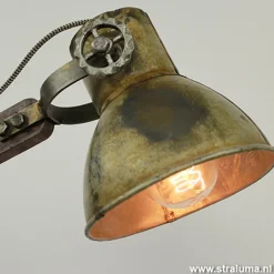 Light Living bureaulamp Ekerd hout-staal