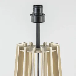 Luxe lampvoet naturel hout exclusief kap