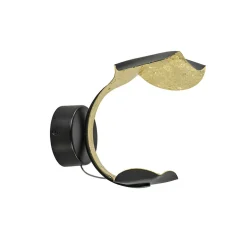 Luxe LED wandlamp zwart met goldleaf