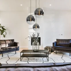 Luxe Light and Living hanglamp Medina brons met smoke glas