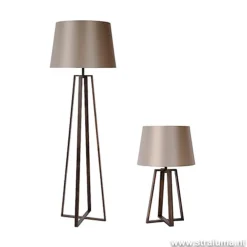 Luxe Staande lamp bruin met kap