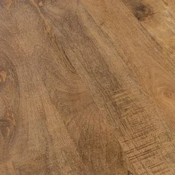 Mango houten eettafel rond met zwarte poot 130 cm