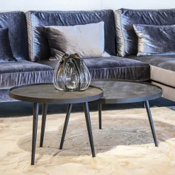 Mango houten koffietafel set van 2 zwart