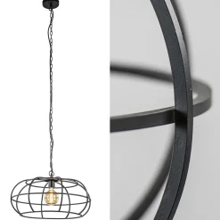 Mat zwart metalen hanglamp Imelda Light and Living
