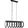 Mat zwart metalen hanglamp Rings