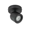 Mat zwarte opbouwspot 1-lichts verstelbaar