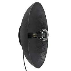 Mat zwarte wandlamp Neva inclusief snoer