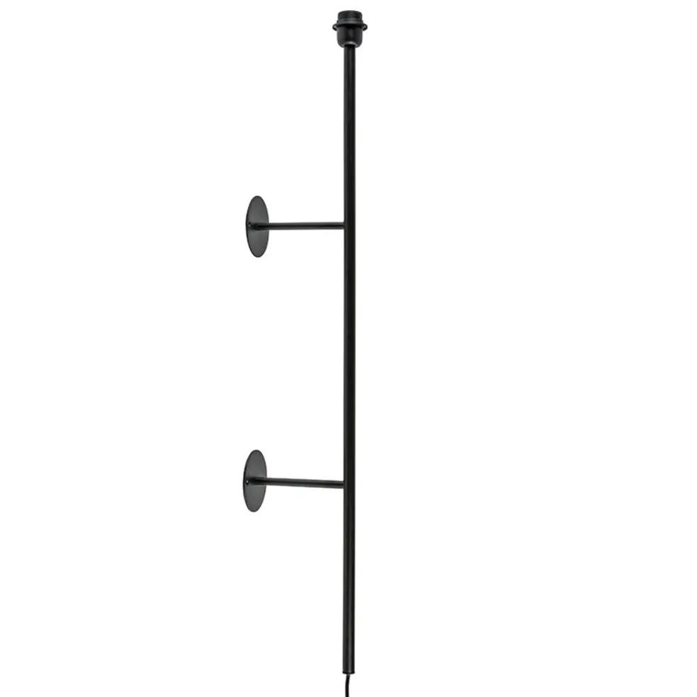 Mat zwarte wandlamp Soriano exclusief kap